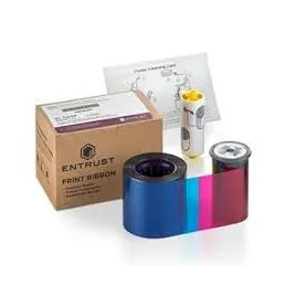 Cinta ENTRUST 525100-011 YMCKF-KT Original | Panel Fluorescente UV | 300 Impresiones | Sigma DS