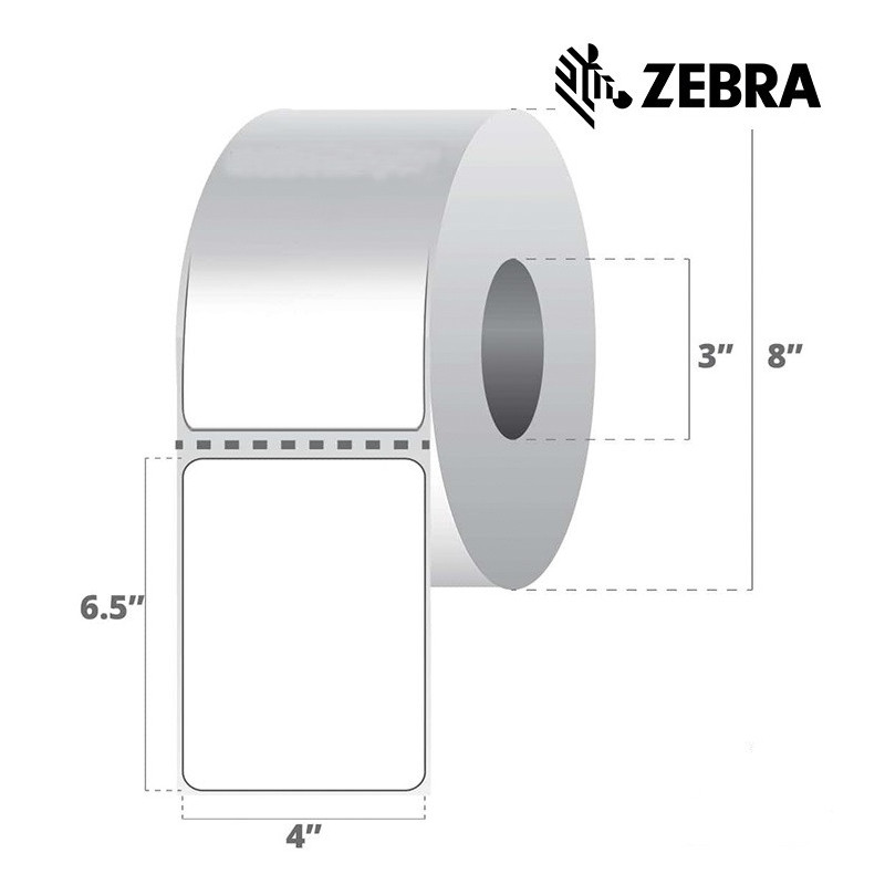 Zebra 10021229 Rollos 4" x 6.5" Etiquetas Z-Perform 1500T