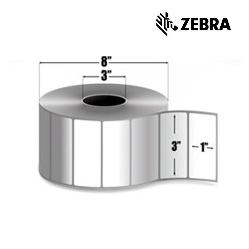 Zebra 10000303 Rollos 3" x 1" Zebra Z-Perform 1000D