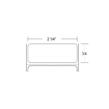 Zebra 10009524 Etiquetas 2.25" x 0.75" Z-SELECT 4000T