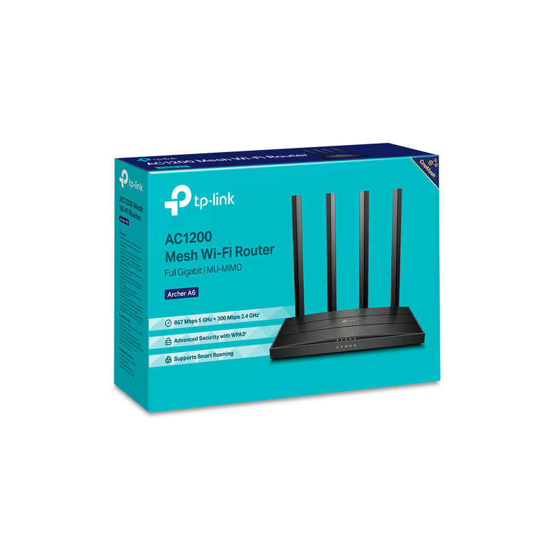 Router TP-Link Archer C6 | Doble Banda AC1200 | Wi-Fi 5 | Gigabit
