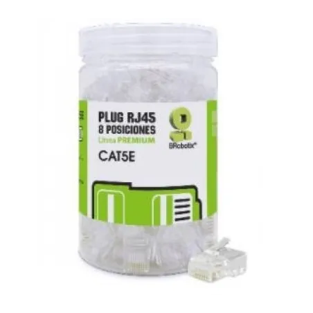 Conectores RJ45 CAT5e Multifilar | Paquete 100pzs | Para Red Ethernet | Crimpadora