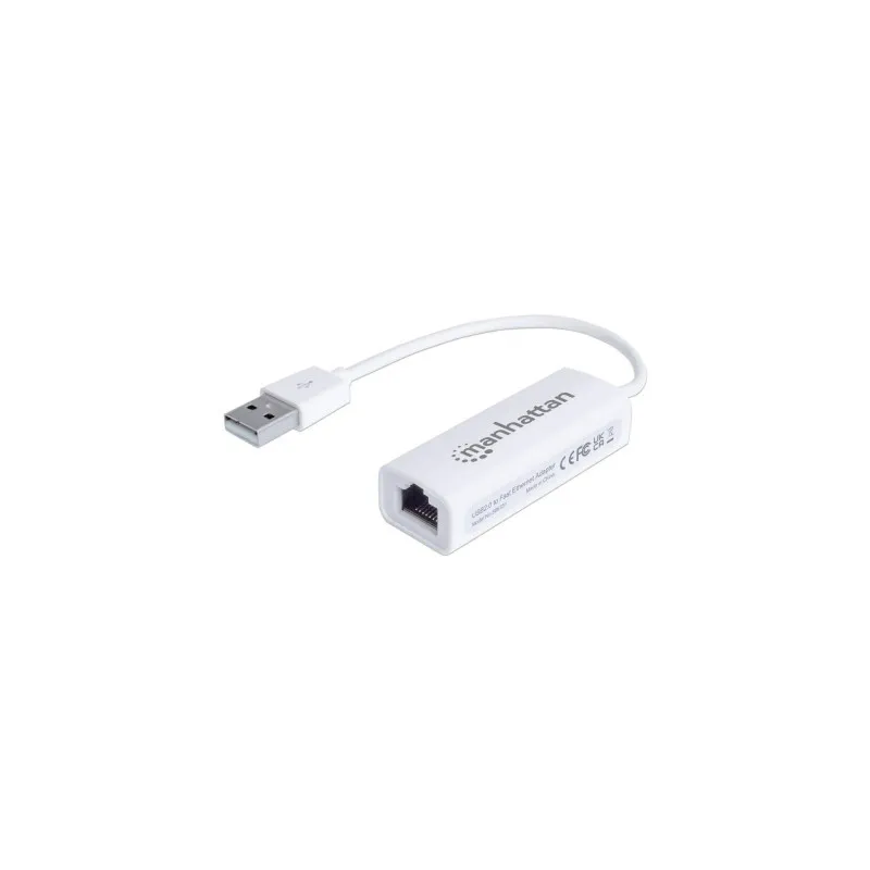 Adaptador MANHATTAN 506731 Fast Ethernet USB de Alta Velocidad