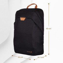 Backpack ECO HERO Techzone negro | MOCHILAS C3Mayorista.com