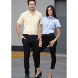 Uniformes Camisas Manga Corta Con Logotipo Bordado