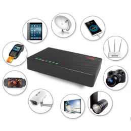 Mini DC UPS SKE POE-30N 30W | Respaldo POE para Cámaras IP | Batería Integrada