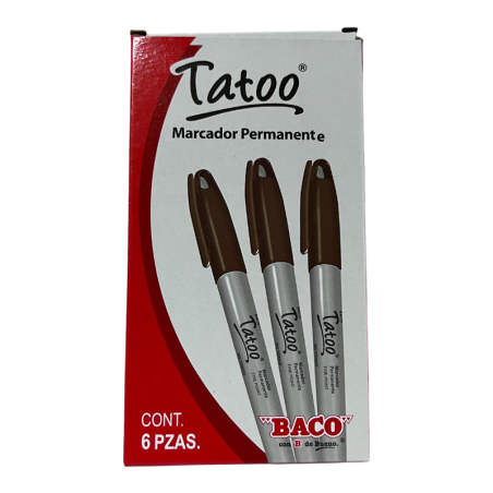 Marcador permanente Tatoo color Negro