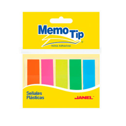 NOTA ADHESIVA MINIBANDERITAS PAPEL NEÓN C/5 TIRAS JANEL