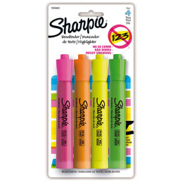 MARCA TEXTOS GRUESO SURTIDO BÁSICO CON 4 SHARPIE