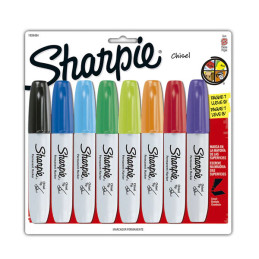 MARCADOR PERMANENTE CINCEL SURTIDO FASHION C/8 SHARPIE