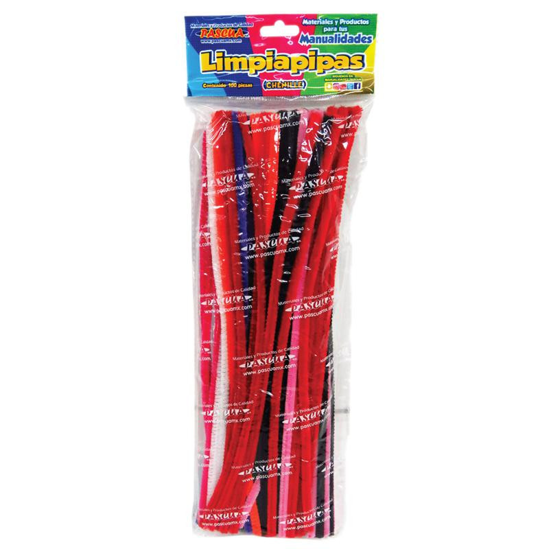 LIMPIA PIPAS SURTIDO C/100 PASCUA BOLSA