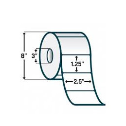 Zebra 10022943 Z-Perform  2.5" x 1.25" 2000T Label