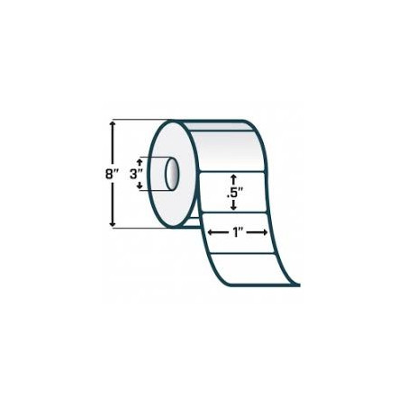 10011987 - Zebra Etiquetas 1" x 0.50" POLYPRO 3000T