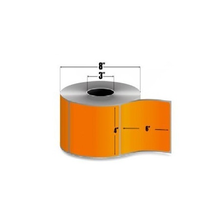 10006208-4 - Zebra Etiquetas 4" x 6" Z-PERFORM 2000T NARANJA