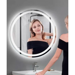 Espejo Cicular Redondo Luz Led Touch 45cm Baño Vestidor 3 Tonalidades