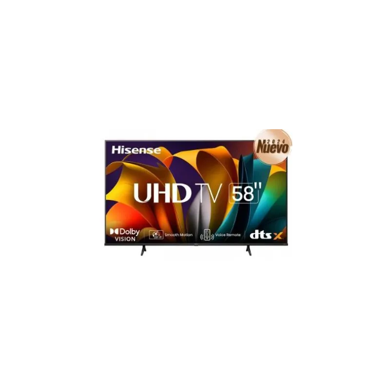 PANTALLA HISENSE 58" 58A6NV LED 4K UHD Vidaa U7 Smart 60Hz Resolución 3840 x 2160 RGB