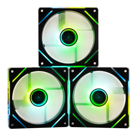 NACEB NA-0650N KIT DE 3 VENTILADORES NEGRO