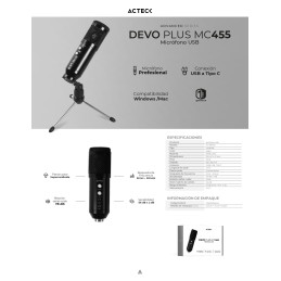 Micrófono Profesional DEVO PLUS MC455 | Estudio, Streaming & Podcast