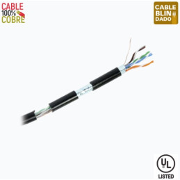 Bobina LINKED PRO PRO-CAT-6-EXT-V2 305mts Cat6+ CALIBRE 23 Exterior Blindado