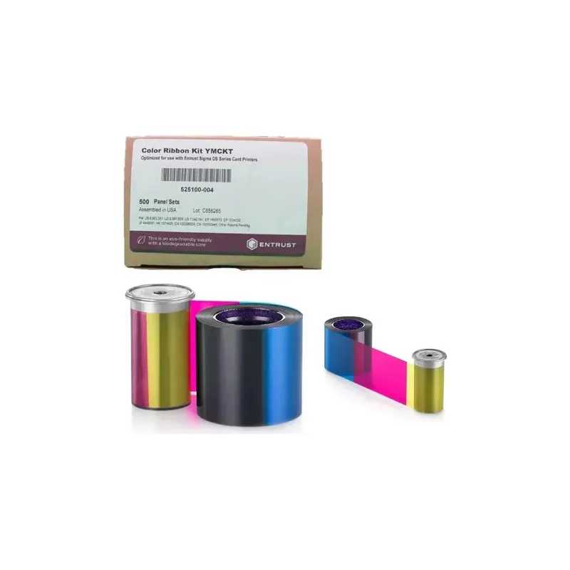 Cinta Entrust 525100-005 YMCKT-KT Original | Doble Cara | 350 Impresiones |