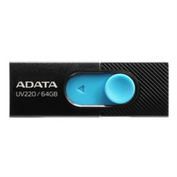 Memoria Adata UV220 64GB | USB 2.0 | Diseño Deslizante | Azul/Negro