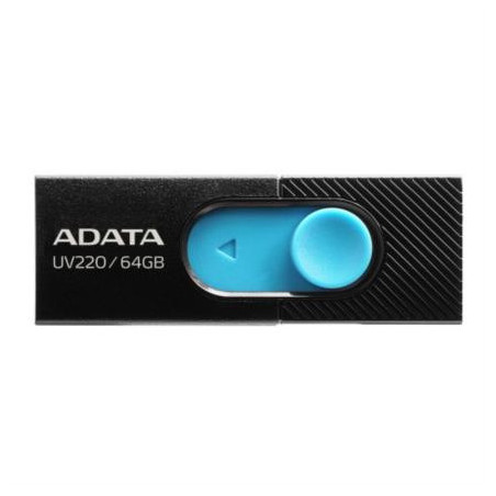 Memoria Adata UV220 64GB | USB 2.0 | Diseño Deslizante | Azul/Negro